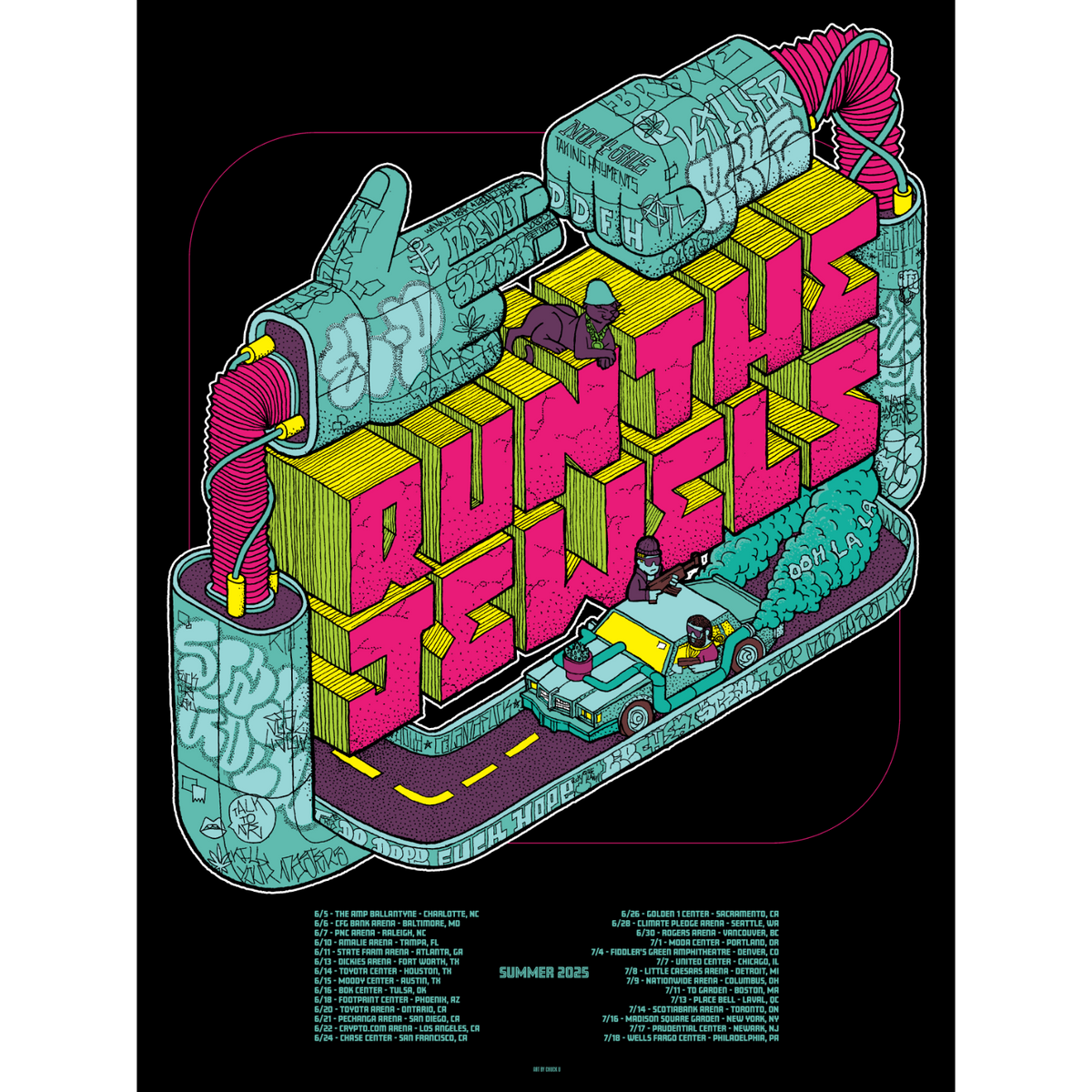 RTJ SUMMER &#39;25 TOUR POSTER