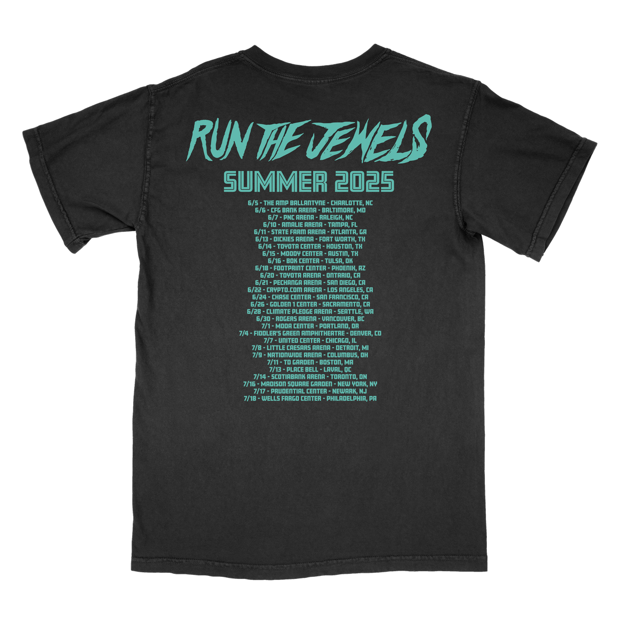 RTJ SUMMER &#39;25 TOUR T-SHIRT BACK